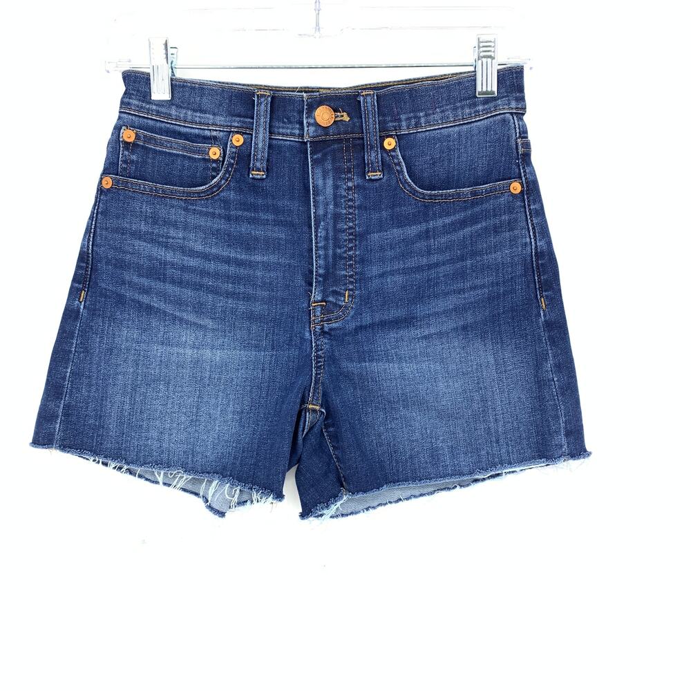 Madewell High Rise Denim Shorts Womens Size 24 Cut Offs Medium Wash